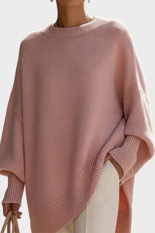 Heididress Crewneck Drop Shoulder Slouchy Pullover Sweater