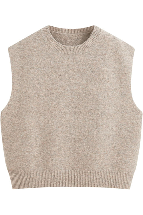 Heididress Crewneck Knitted Pullover Sweater Vest