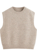Heididress Crewneck Knitted Pullover Sweater Vest