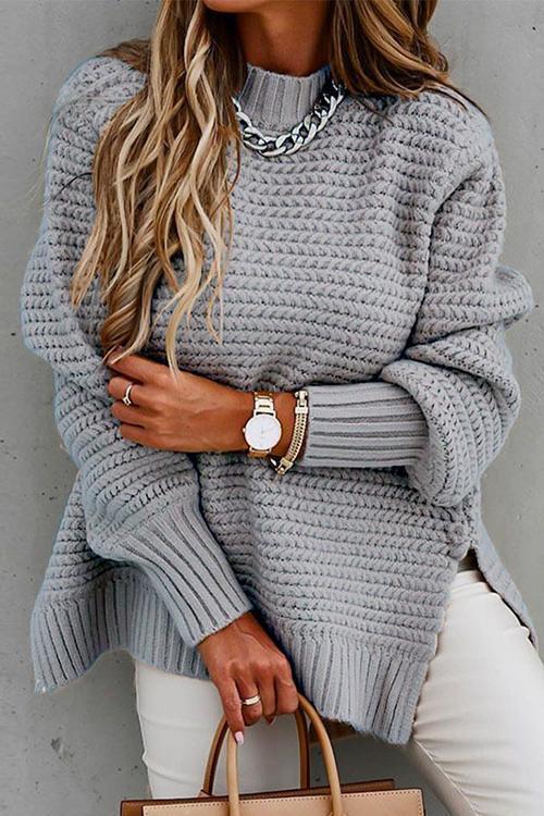 Heididress Side Split Carrie Chunky Knit Sweater