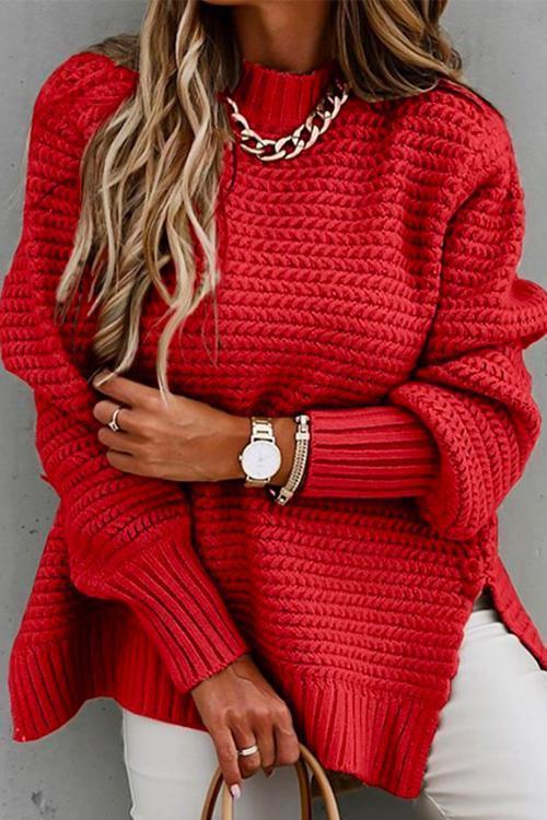 Heididress Side Split Carrie Chunky Knit Sweater