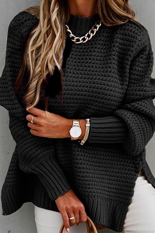 Heididress Side Split Carrie Chunky Knit Sweater