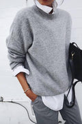 Heididress Lapel Fake Two Pieces Casual Sweater