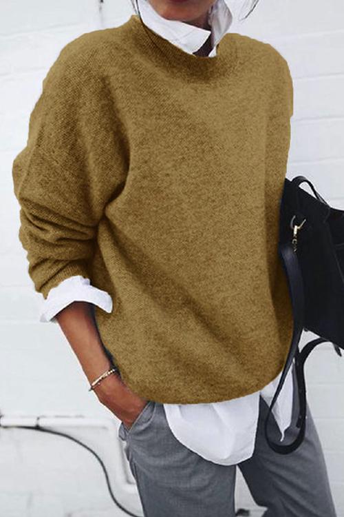 Heididress Lapel Fake Two Pieces Casual Sweater