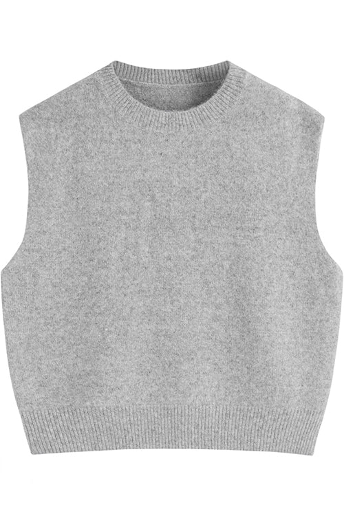 Heididress Crewneck Knitted Pullover Sweater Vest