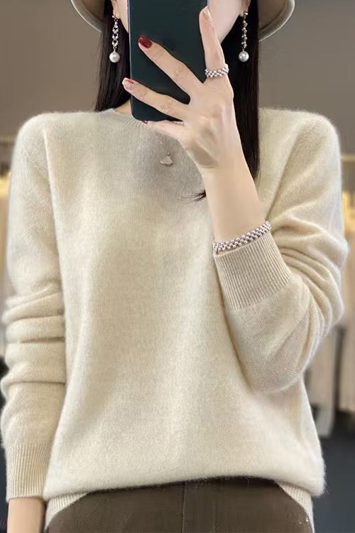 Heididress Crewneck Solid Comfy Pullover Sweater