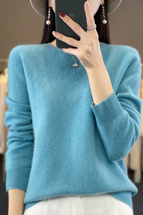 Heididress Crewneck Solid Comfy Pullover Sweater