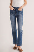 Risen Camille High Rise Patch Pocket Straight Jeans